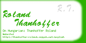 roland thanhoffer business card
